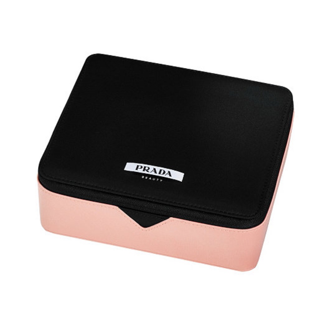 Prada Black And Pink Cosmetic Case